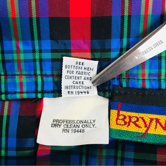 VINTAGE 90s Blue Red Plaid Midi Skirt Deadstock‎ Holiday Christmas Size 8 New - Picture 9 of 15